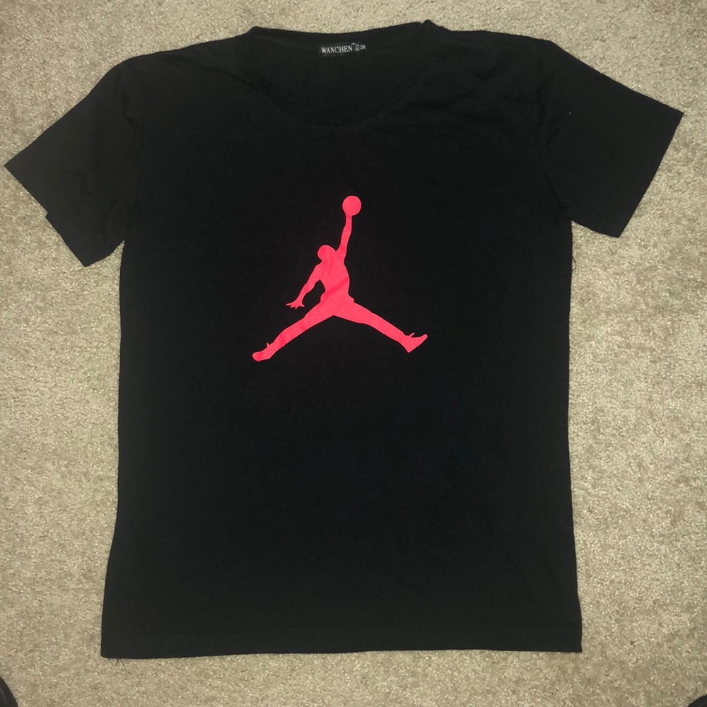 Red and black T shirt